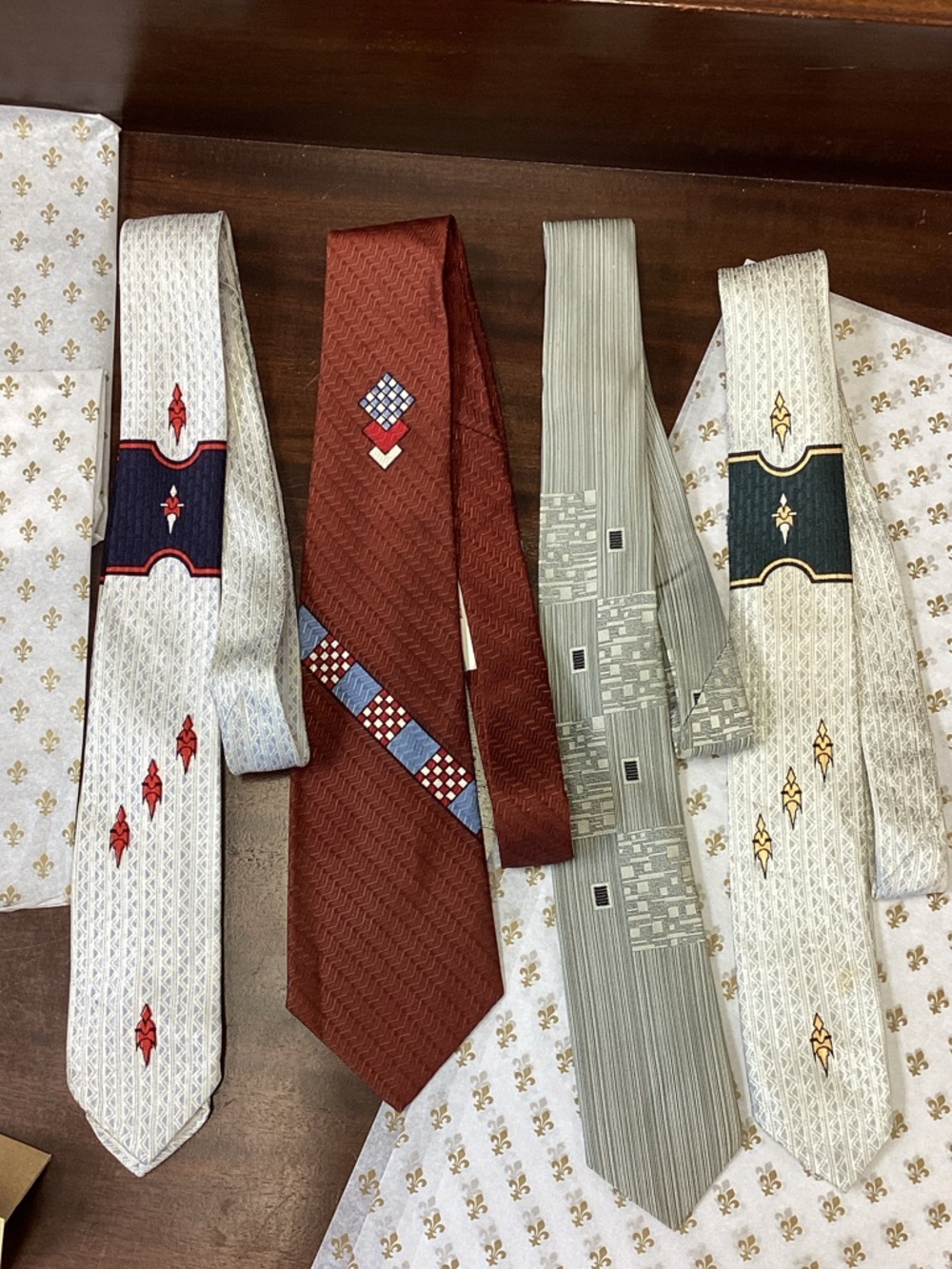 TIES - 1950s Hipster - 4 Ties for one price - Vintage tags